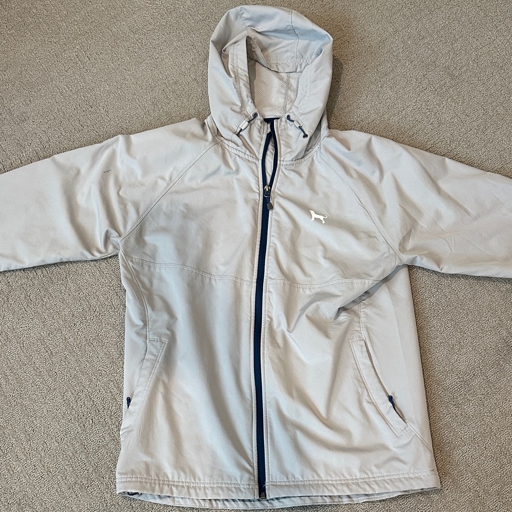 Martha’s Vineyard the Black Dog Men's Light Gray Hooded Windbreaker